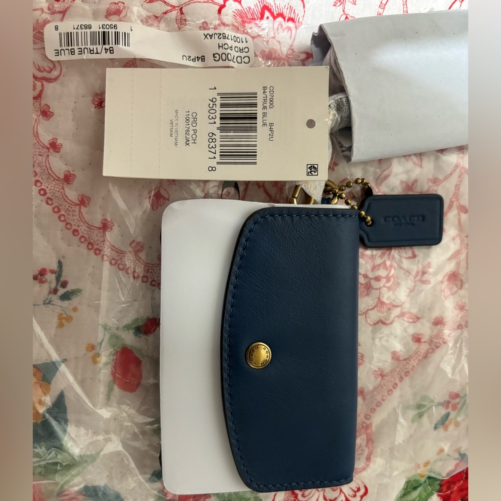 NWT COACH TRUE BLUE Card Pouch
